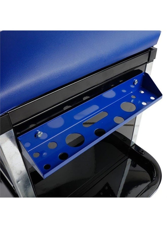 WORKPRO Heavy Duty Workshop Creeper Seat with Storage Drawers - Rolling Garage Stool, 150kg Capacity - Image 3